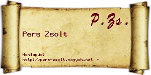 Pers Zsolt névjegykártya