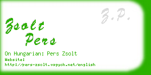 zsolt pers business card